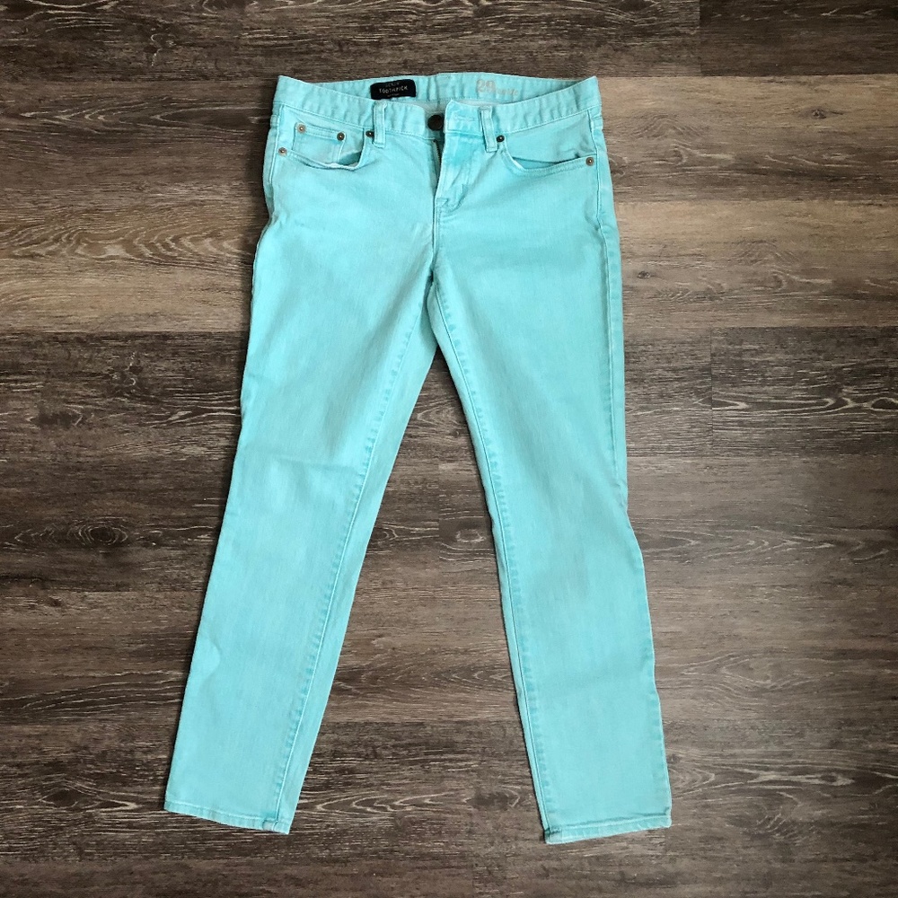 J. Crew Toothpick Jeans Ankle Length 29